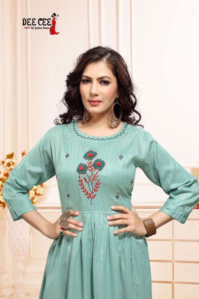 Utsav Dee Cee New Ethnic Wear Designer Rayon Anarkali Kurti Collection 